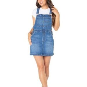 Celebrity Pink Blue Denim Overall Mini Dress